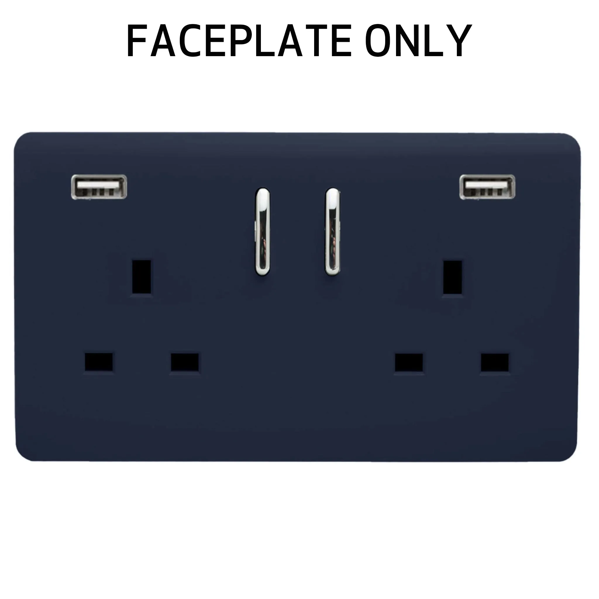 Navy Spare Plate Wiring Accessories Trendi Decorative Screwless